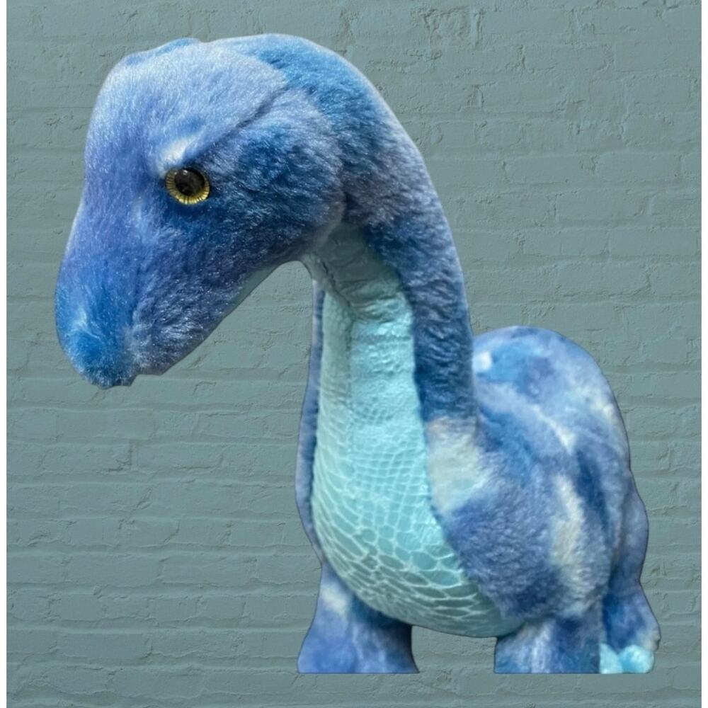 Aurora Destination Nation Brachiosaurus Plush Blue Dinosaur Stuffed Animal 15"